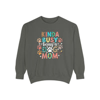 Load image into Gallery viewer, Kinda Busy Being a Dog Mom Sweatshirt
